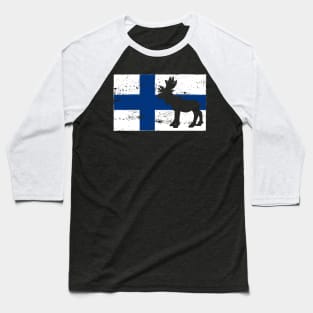 Finland flag moose Baseball T-Shirt